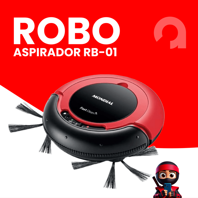 Robô aspirador e passa pano Mondial™ Fast Clean RB-01 127V/220V